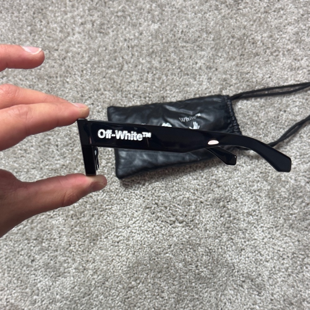 Off-White Black Rectangular Sunglasses - image 3
